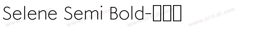 Selene Semi Bold字体转换